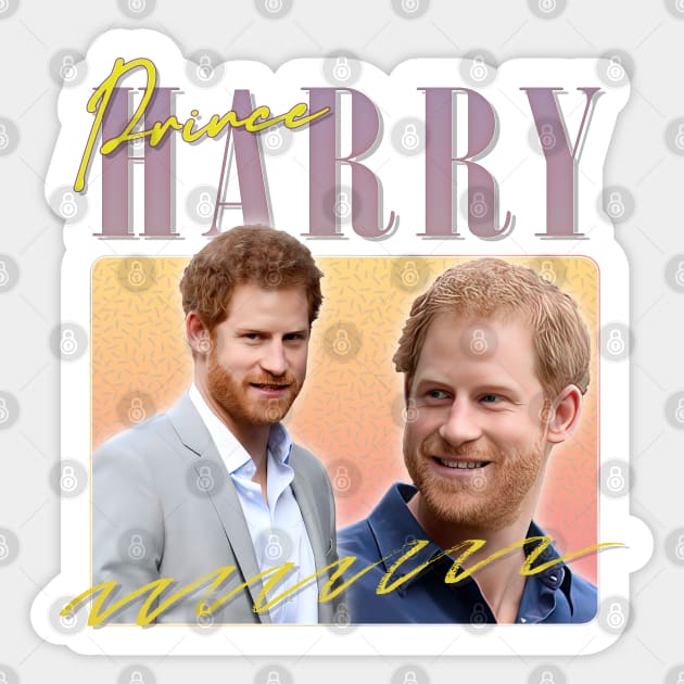 Prince Harry Retro Aesthetic Sticker by DankFutura